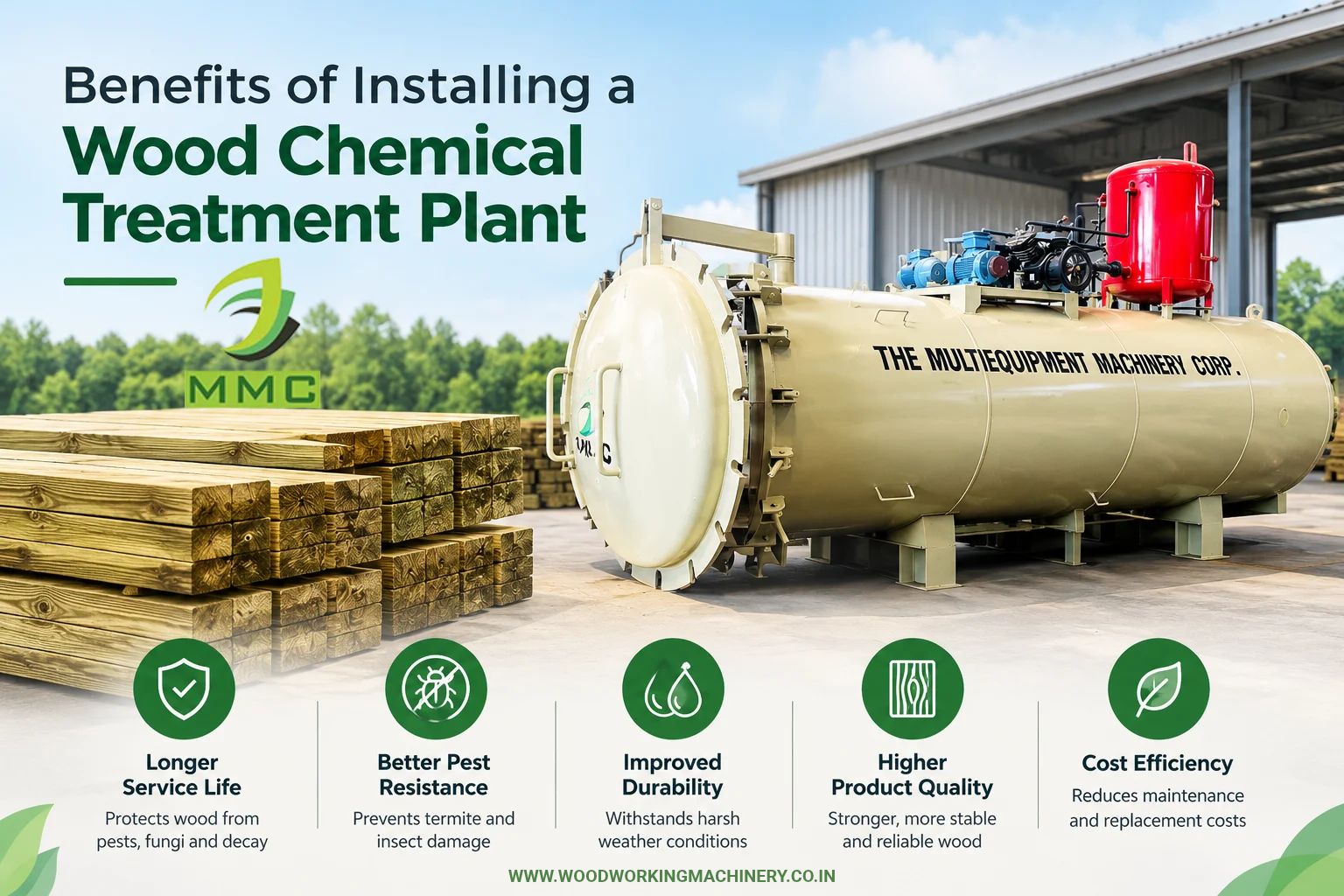 Benefits of Installing a Wood Chemical Treatment Plant